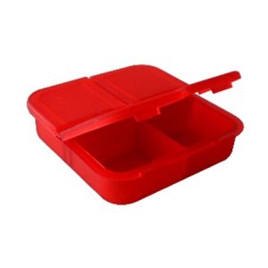PASTILLERO 4 COMPARTIMIENTOS COLOR ROJO